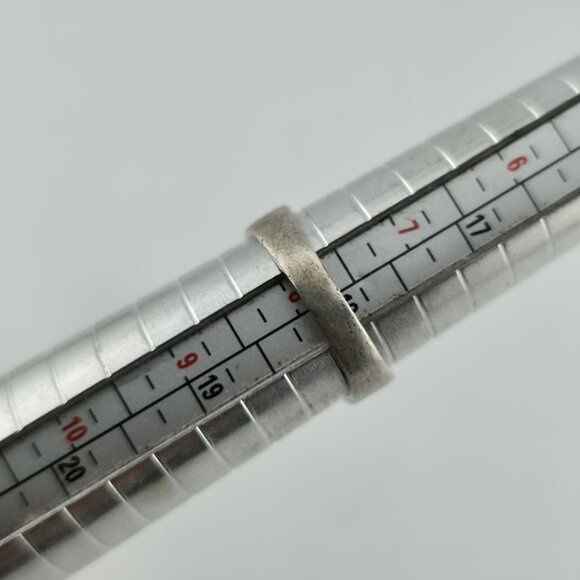 Sterling Silver Ring Mid Century Brutalist Abstract Native M.R Mexico Size 8 - Picture 9 of 14